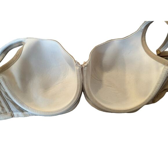 Cacique Lightly‎ Lined Balconette Bra Size 42 DD Beige Lace Nude Beige Underwire - Picture 7 of 7